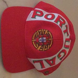 Red Portugal hat like new adjustable size strap